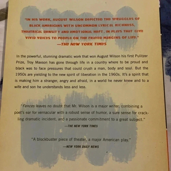 Fences by August Wilson Great Read! - Picture 4 of 4